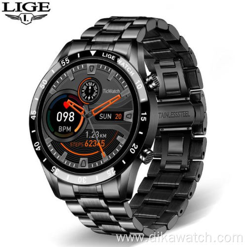 LIGE 2021 New Men Smart watches Call Watch IP67 Waterproof Sports Fitness Watch for Android IOS Smartwatch 2021 + Box